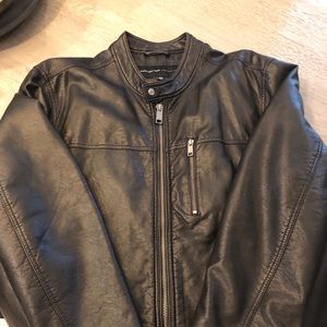Andrew Marc Brown Leather Biker Jacket